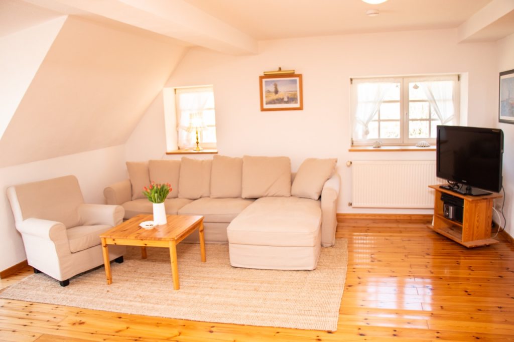Wohnzimmer der Wohnung Seeblick